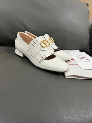 Valentino Women White Leather Heels — Valentino Handbags sample