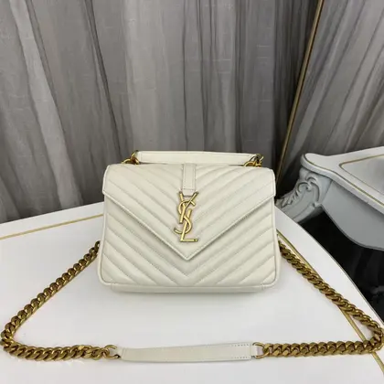 Saint Laurent Medium College Leather Cross Body Bag — Saint Laurent Handbags sample