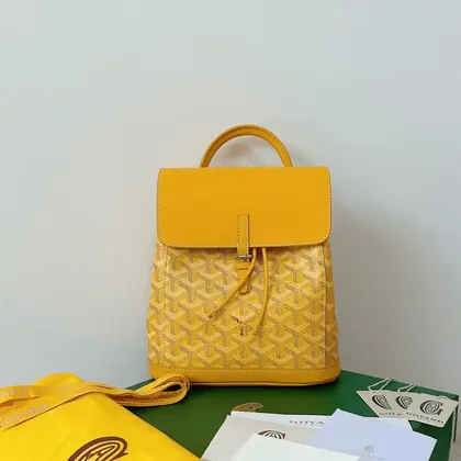 Goyard Mini Backpack Yellow Monogram Pattern 23x19cm — Goyard Handbags sample
