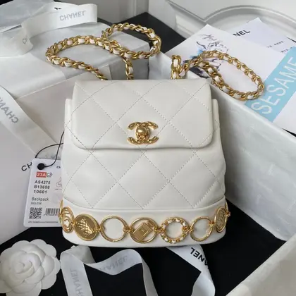 Chanel Charm Mini Backpack Like Auth Lock Handle Plated 18cm — Chanel Handbags sample