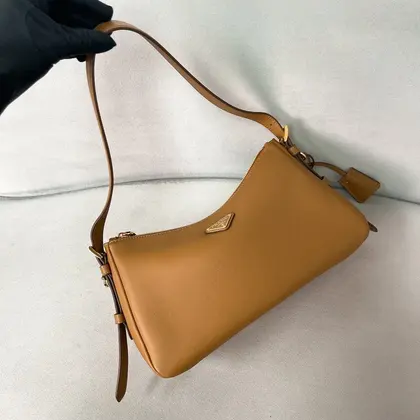 Prada Medium Aimée Shoulder Bag | Brown — Prada Handbags sample