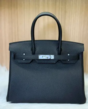HN 25 Black Togo Leather with Palladium Hardware — Hermès Handbags sample