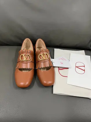 Valentino Women Brown Leather Loafers — Valentino Handbags sample