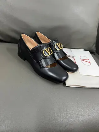 Valentino Women Black Leather Heels — Valentino Handbags sample