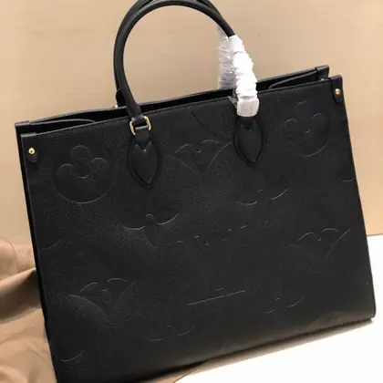 Louis Vuitton LV On The Go PM Tote Bag Replica 1:1 Black Handbags 35cm — Louis Vuitton Handbags sample