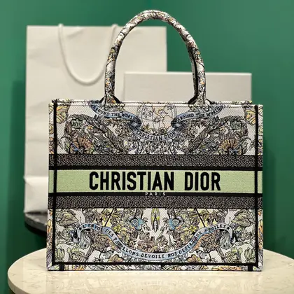 Dior Book Tote Super Quality Women’s Handbag Embroidered Fabric Size 36cm — Dior Handbags sample