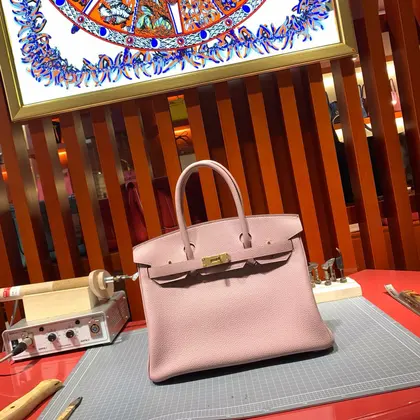 HN 30cm Light Pink Togo Leather Gold Hardware — Hermès Handbags sample
