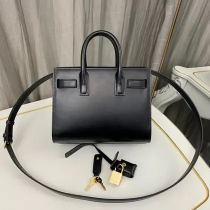 Ysl Nano Sac De Jour Black Smooth Leather Gold-tone Metal — Saint Laurent Handbags sample