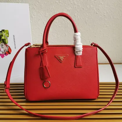 Medium Galleria 28 Red Saffiano Leather — Prada Handbags sample