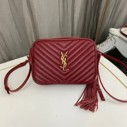 Saint Laurent Lou Medium YSL Camera Bag with Pocket and Tassel in Quilted Leather — Saint Laurent Handbags sample
