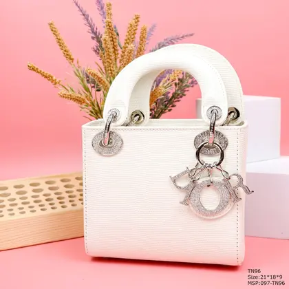 Dior My Lady White Beaded Handbag 21x18x9cm — Dior Handbags sample