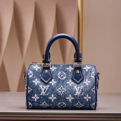 Louis Vuitton LV Speedy Monogram Demin Woman’s Like Auth Handbags 16x10x7.5cm — Louis Vuitton Handbags sample