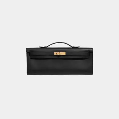 Hermes Kelly Clutch Black — Hermès Handbags sample