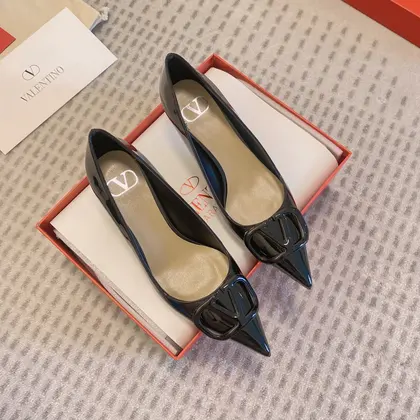 Valentino Women Black Patent Leather Pumps — Valentino Handbags sample