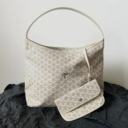 GOYARD Goyardine Boheme Hobo White — Goyard Handbags sample