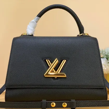 Louis Vuitton LV Twist Handle Replica Woman’s Black Handbags 17x25x11cm — Louis Vuitton Handbags sample