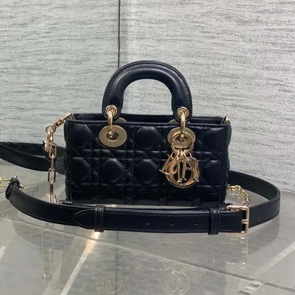 Dior 25s Micro Lady D-joy 19 in Black Gold Hardware — Dior Handbags sample