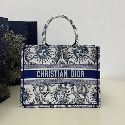 Dior Book Tote Women’s Handbag Embroidered Fabric Size 36cm — Dior Handbags sample