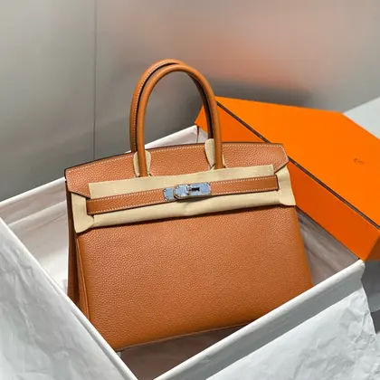 HN 30 Brown Togo Leather Silver Hardware — Hermès Handbags sample