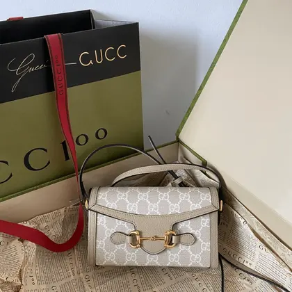 Gucci 1955 Mini Handbag with Monogram Pattern Rep 11 Luxury 18x12x5cm — Gucci Handbags sample