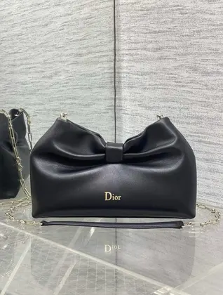 Dior Bow Bag in black lambskin — Dior Handbags sample