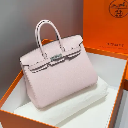 HN 25 in Pink Baby Silver Hardware — Hermès Handbags sample