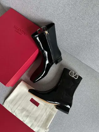 Valentino Women Black Patent Leather Boots — Valentino Handbags sample