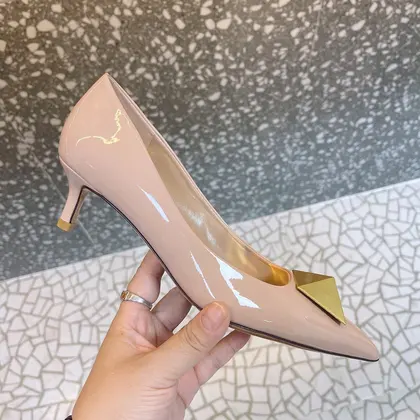 Valentino Women Nude Patent Leather Heels — Valentino Handbags sample