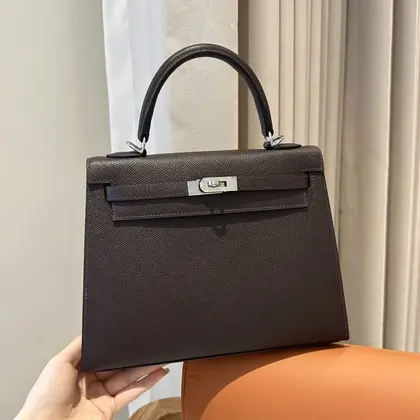 HN Kelly 25 Epsom Ebene Sliver Hardware — Hermès Handbags sample