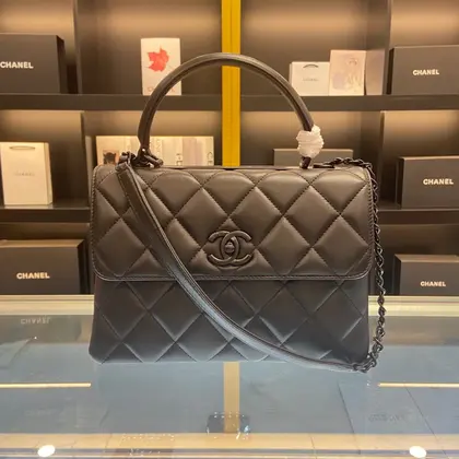 Chanel Trendy Replica 11 Brown Leather Full Box Handbags 25cm — Chanel Handbags sample