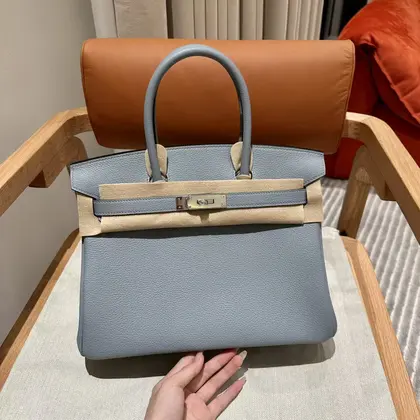 HN 30cm Cloud Blue Togo Leather Silver Hardware — Hermès Handbags sample