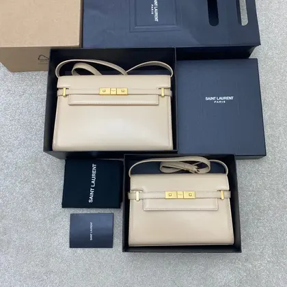 SAINT LAURENT Smooth Calfskin Manhattan Shoulder Bag — Saint Laurent Handbags sample