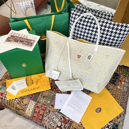 Goyard limited edition Saint Louis Claire-Voie GM Bag /Tote – Yellow — Goyard Handbags sample