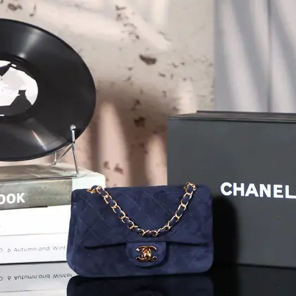 CHANEL Vintage Double Flap Bag Suede — Chanel Handbags sample