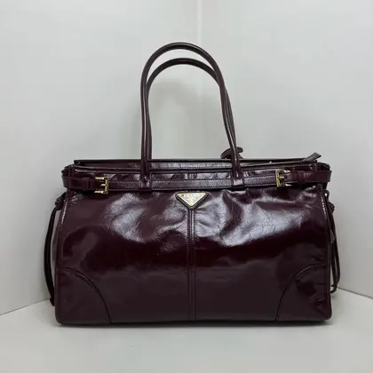 PRADA Bonnie Large Maroon — Prada Handbags sample