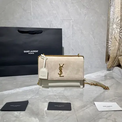 Saint Laurent Sunset Shoulder Bag ‘Sea Salt’ — Saint Laurent Handbags sample
