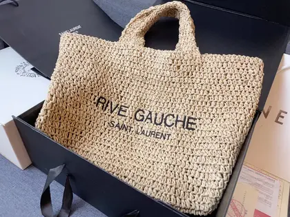 Saint Laurent Rive Gauche Linen Tote Bag — Saint Laurent Handbags sample