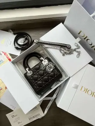 Dior Lady Mini 3-Pocket Replica 11 High-Quality Black Handbag 17cm — Dior Handbags sample