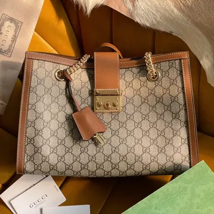 Gucci Padlock Bag with Logo Pattern Gucci Replica 11 High Quality 35x23x14cm — Gucci Handbags sample