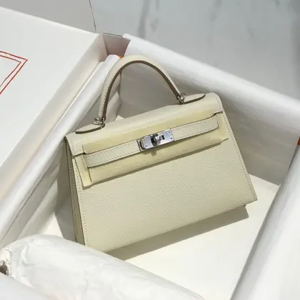 HN Mini 20 White Epsom Silver Hardware — Hermès Handbags sample