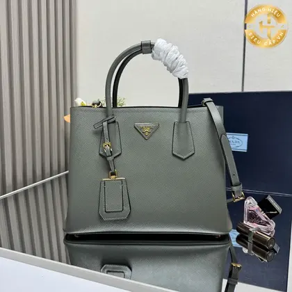 Prada blue office handbag with strap VV556 — Prada Handbags sample