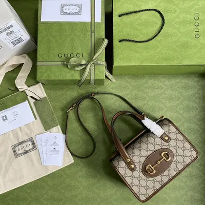 Gucci 1955 Luxury Women’s Handbag with Brown Handle 23x16x12cm — Gucci Handbags sample