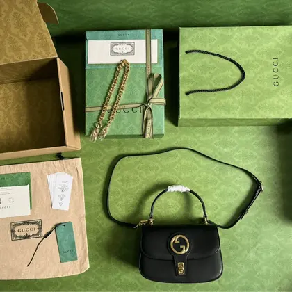 Branded Women’s Handbag Gucci Blondie Handle Super Smooth Leather 23x15cm — Gucci Handbags sample