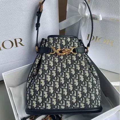 Dior Cest Canvas Backpack Super Embroidered Pattern Black 24x10x24.5cm — Dior Handbags sample