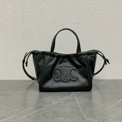 Celine Cabas Black Handbag Soft Leather 22x17x15cm — Celine Handbags sample