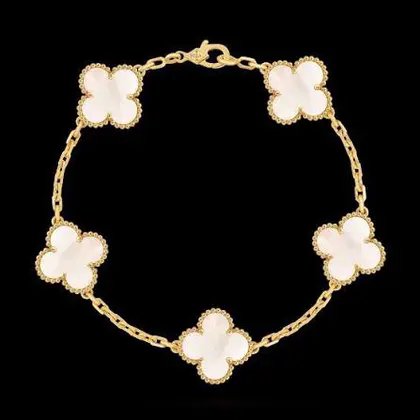 Van cleef Alhambra bracelet in mother of pearl Gold size 16 — Van Cleef & Arpels Handbags sample
