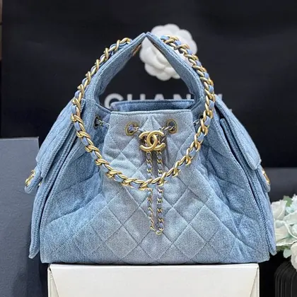 Chanel 25 Small in Blue 30 Denim Gold Hardware — Chanel Handbags sample