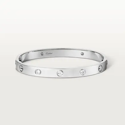 Cartier Inspired LOVE bracelet, classic model, 4 diamonds — Cartier Jewelry sample