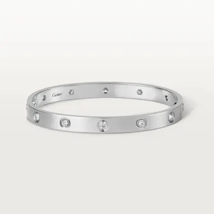 Cartier Inspired LOVE bracelet, classic model, 10 diamonds — Cartier Jewelry sample
