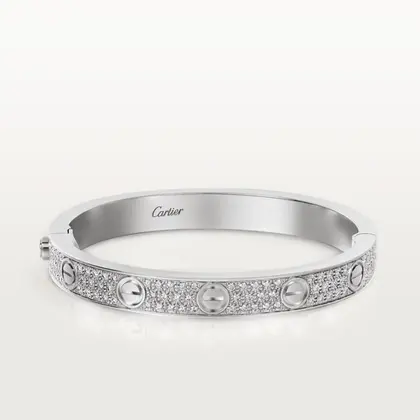 Cartier Inspired LOVE bracelet, classic model, paved — Cartier Jewelry sample